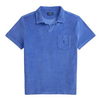 Ralph Lauren Polo Shirts, male, Blue, Size: XL Terry Polo
