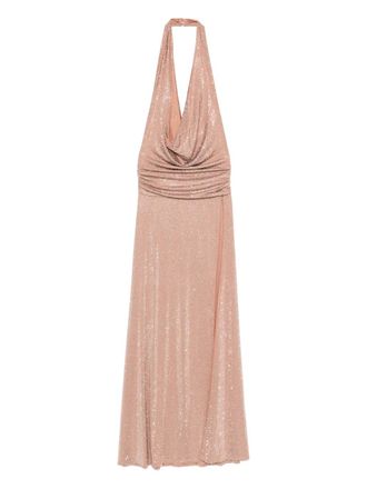 New Arrivals Tanit In Chaos Magicka halter-neck embellished maxi dress - Pink