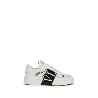 Valentino Garavani White Calf Leather Bos Taurus Low Top Mens Sneakers