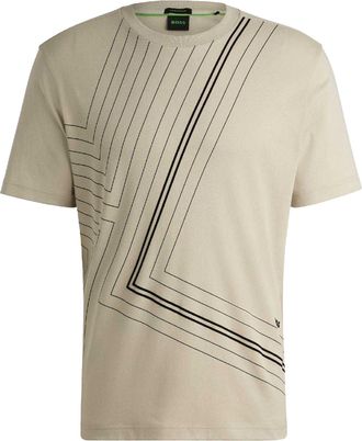 HUGO BOSS Heren Tee7 Regular T-Shirt (Beige)