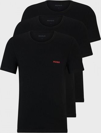 HUGO BOSS heren drie-pack ondergoed T-shirts van katoen met logos NOS