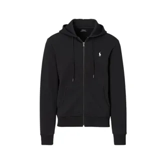 Polo Ralph Lauren Zip-throughs, male, Black, Size: XS Hooded Zip-Up Jacket