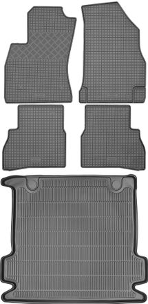 OEM Juego De Alfombrillas De Goma Para Coche Y Alfombrilla Para Maletero Para Fiat Doblo Ii Van (2010-2022)