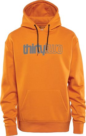 Thirty Two Mens Cold Weather Snow Sport Hoodies, Grey/Orange (Double Tech), X-Large