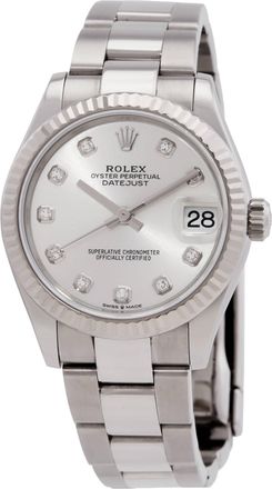 Rolex Datejust 31 Automatic Diamond Silver Dial Ladies Watch 278274SDO
