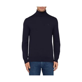 Trussardi Turtlenecks, male, Blue, Size: XL Turtleneck Sweater