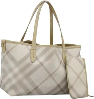 Burberry Pre-owned Tote Bags, female, Beige, Size: ONE SIZE Pre-owned Vintage Tote Bag