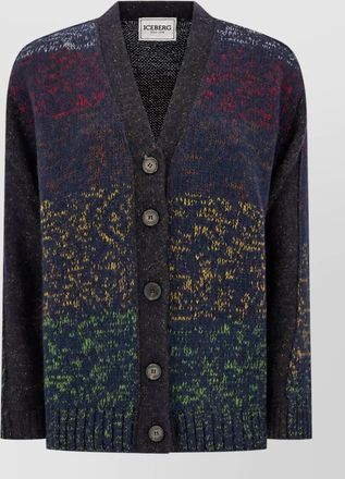 Iceberg embroidered wool-blend fitted jacket