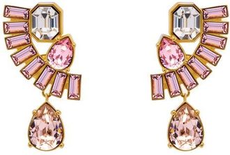 Oscar De La Renta Rhinestone Fan Earrings in Rose at Nordstrom