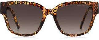 Marc Jacobs 54mm Gradient Rectangular Sunglasses in Pattern Havana at Nordstrom Rack