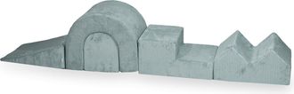 OEM Parque Infantil De Espuma, 5 Piezas, Pana, Color Menta Claro