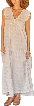 Ace & Jig Jules V-neck Belted Tiered Maxi Dress in Initial at Nordstrom, Size Xx-Small