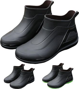 Generic Womens Ankle Rain Boots Womens Garden Boots Short Non Slip Wellington Boot Half Length Waterproof Rainboot Slip On Garden Boot Lightweight Farming Boo