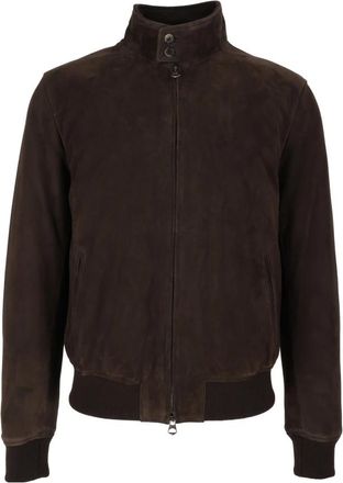 STEWART Nuvola Jacket - Heren - Leren en Su&egrave;de Jassen - Bruin - 2XL - Leer - Jassen