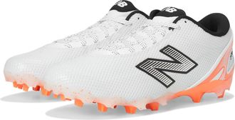 New Balance Mens Freezelx V5 Low Lacrosse Shoe, White/Hot Mango/Black, 8.5 UK