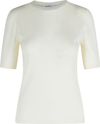 Max Mara Gerico White Virgin Wool Sweater