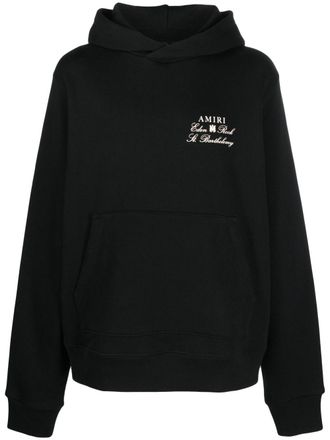 Amiri logo-print cotton hoodie - men - Lyocell/Cotton - XXXL - Black