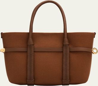Loro Piana Ghiera Cotton Canvas Shopper Tote Bag
