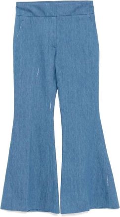 Gabriela Hearst Flared Leg Broeken - Dames - Flared Jeans - Blauw - XS - Leer - Jeans