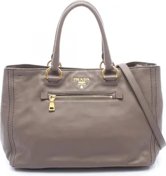 Prada Beige Leather Handbag Tote Bag (Pre-Owned)