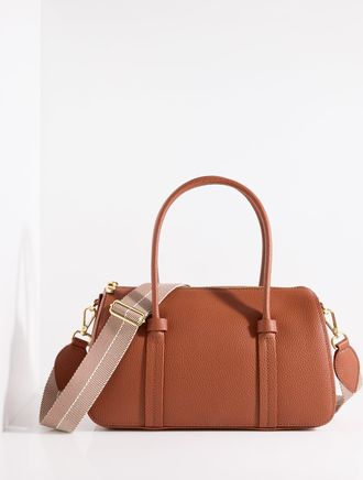 Talbots Lexington Pebble Leather Satchel - Rust - 001 Talbots