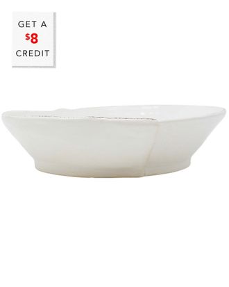 Vietri Vietri Lastra White Medium Shallow Serving Bowl With $8 Credit