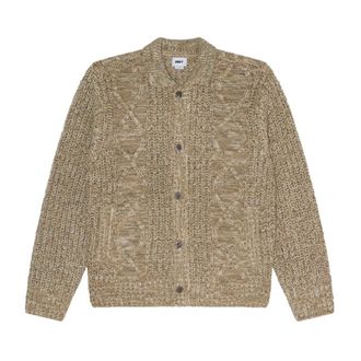 Obey Cardigans - Heren - Truien - Beige - Maat: M Wol