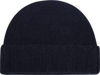 Drumohr Cuffia Rasata Cachemire - Heren - Accessoires - Blauw - Maat: 46 CM Kasjmier