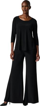 Joseph Ribkoff Palazzo Pant - Dames - Wijde Broeken - Zwart - 3XL - Polyester - Broeken
