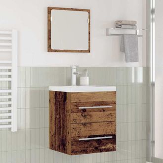 vidaXL vidaXL Armadio per Lavabo da Bagno Legno vecchio 41 x 38,5 x 48 cm