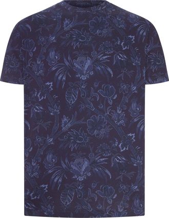 Etro COTTON JERSEY T-SHIRT WITH FLORAL PAISLEY PATTERN - Etro - Man