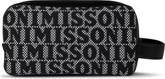 Missoni Zwarte Logo Clutch Tas Leer Textiel - Dames - Clutches - Zwart - ONE Size - Leer - Tassen
