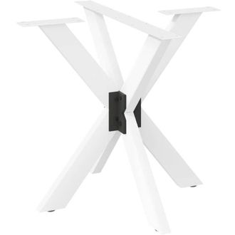 vidaXL Vidaxl - Pata De Mesa De Comedor Forma Ara&ntilde;a Blanca 85x85x(72-73) Cm Acero