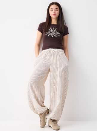 Twik Womens Loose organic cotton gauze jogger