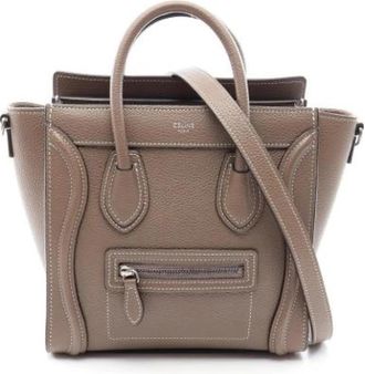 Celine Pre-owned Vintage Handbag - Dames - Vintage Handtas - Grijs - ONE Size - Leer - Vintage