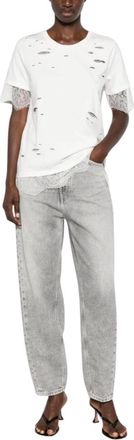 Dondup Df 0277 Straight Jeans - Dames - Regular Fit Jeans - Grijs - W28 - Katoen - Jeans