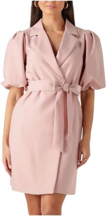 Notre-V Kleedjes, Dames, Roze, XL, Charmante Roze Mini Jurk