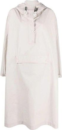 Brunello Cucinelli Dove Grey Hooded Long Coat, Brand Size 34 (US Size 0)