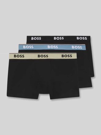 HUGO BOSS Trunks aus Baumwoll-Mix im 3er-Pack in Black, Gr&ouml;&szlig;e XXL