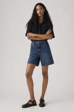 Levi's High Rise Baggy Shorts - Donna - 23 - Blu / Achieve Everything