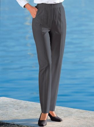 Come On Schlupfhose COME ON, Damen, Gr. 195, Extrakurzgr&ouml;ssen, grau, 62% Polyester, 36% Viskose, 2% Elasthan, unifarben, lang, Hosen Schlupfhose