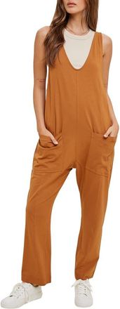 Wishlist Knit Open Back Jumpsuit in Camel at Nordstrom Rack, Size Medium