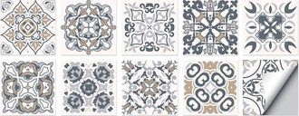 OEM Juego De 10 Pegatinas Autoadhesivas Para Azulejos 15 X 15 Cm, Pegatinas Azulejos Pvc Impermeables, Papel Tapiz Decorativo Pared Resistente Aceite