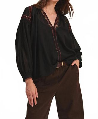 Velvet Bridget Blouse In Black