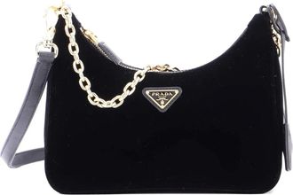 Prada Re-Edition 1995 Hobo Velvet Mini shoulder bag - Zwart