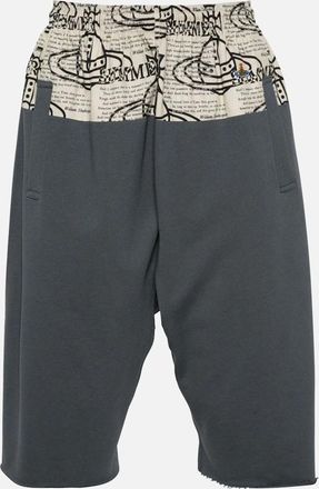 Vivienne Westwood Mens Mens Grey Vivienne Westwood Orb Print Bermuda Shorts - Size: 33/32/32