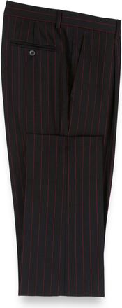 Paul Fredrick Wool Stretch Plaid Single Pleat Suit Pants
