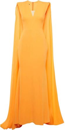Alex Perry Avondjurk met capemouwen - Oranje