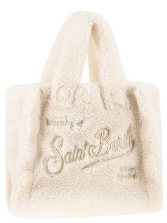 MC2 Saint Barth Vanity Mini Teddy Sherpa Handtasche mit Logo