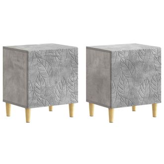 vidaXL Mesita De Noche 2 Pcs Gris Hormig&oacute;n 43 X 34,5 X 50 Cm Vidaxl